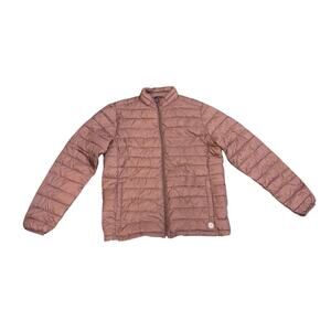 Joe Fresh Mock Neck Puffer Jacket SZ L Breathable 100% Nylon Primaloft Outerwear